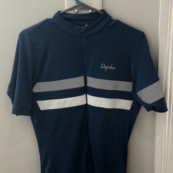Rapha Navy and White Cycling Jersey - Picture 1 of 2
